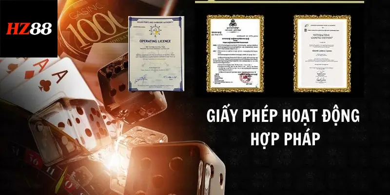 HZ88 ⭐ HZ88.COM Trang Chủ Casino Nhà Cái Uy Tín Hàng Đầu VN 31 Giấy phép hoạt động mà HZ88 đang sở hữu